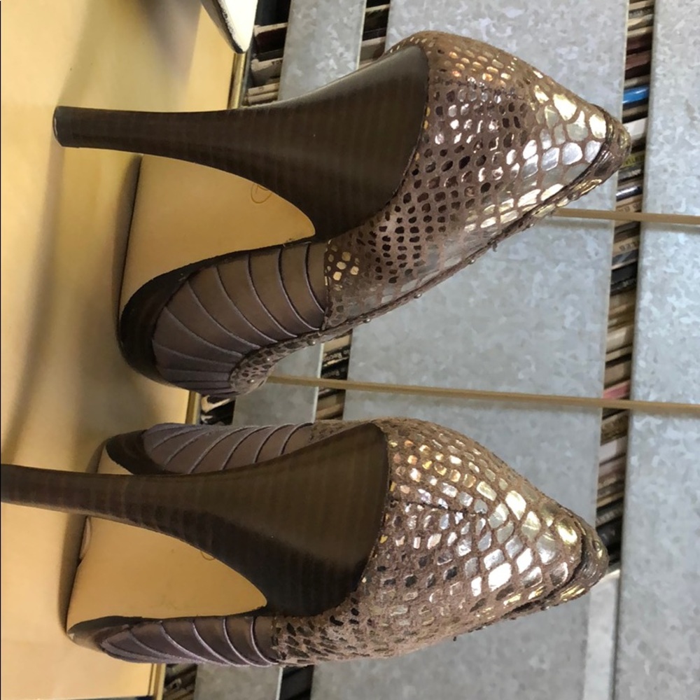 Seychelles Satin Python/Adorned Pumps, Worn Once! - image 5